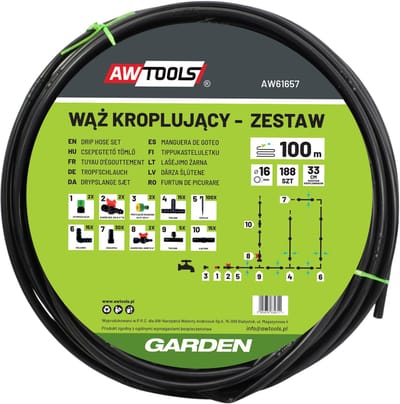Awtools - Druppelsysteem - 100m - 188 Elementen - Compleet Zest