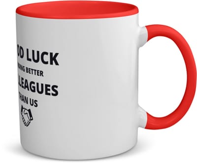 Akyol - good luck finding better colleagues than us koffiemok - theemok - rood - Collega - cadeau collega - cadeau - bedankt cadeau collega - 350 ML inhoud