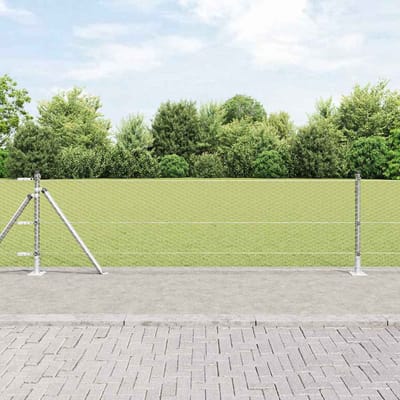 vidaXL - zeshoekig - gaashek - met - betonnen - voetstuk - 10 - x - 0,4 - m - Mesh