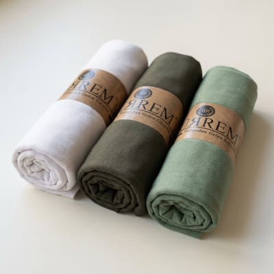 FIRASET Hurrem Collectie – 3-delige Jersey Sjaal Set |- Hoofddoek - Hoofddeksel - Hijab Door de Natuur Geïnspireerd