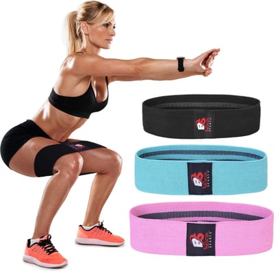 Bootybands - Weerstandsbanden - Hip Circle Set - Fitnessbanden - Elastieken - Billen Trainer - Zwart