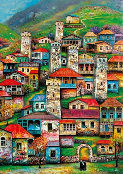 Magnolia puzzel Beautiful Village - 1000 stukjes legpuzzel.