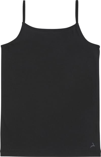 Ten Cate Basics organic cotton stretch spaghetti top zwart voor Meisjes | Maat 98/104