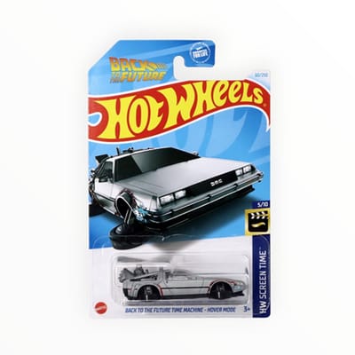 HOT WHEELS BACK TO THE FURURE TIME MACHINE -HOVER MODE MATT GREY 60/250 HW SCREEN TIME 4/10 LONG CARD 1:64 2024