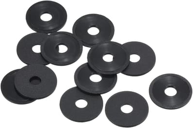 M4 Nylon Washer Flat - 12 Pieces - 4 mm ID - 15 mm OD - Circle Seal Spacer - Seal voor Water Tap - Hose Screw Mount - Zwart