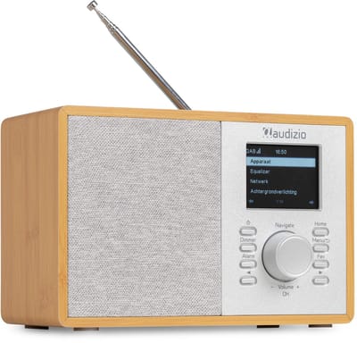 Audizio Cosa internetradio - FM en DAB radio - Kleine radio met Bluetooth - Lichtbruin