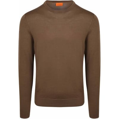 Suitable Merino Pullover Taupe - Maat XXL - Heren - Sweater