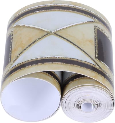 Zelfklevend PVC Behang voor Muurdecoratie, Waterdichte Wandborder voor Keuken en Badkamer, Eenvoudig aan te brengen en te verwijderen, Perfect voor Thuisdecoratie