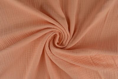 Hydrofiel stof / Mousseline stof / Zalmroze / 10 meter