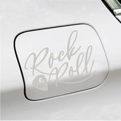 Bumpersticker - Rock & Roll - 11,4 X 14,8 - Zilver