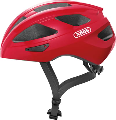 Fietshelm ABUS MACATOR blaze red M - 52-58 cm - rood - Geschikt voor gebruik op elektrische fietsen - stadsfietsen - 300 g