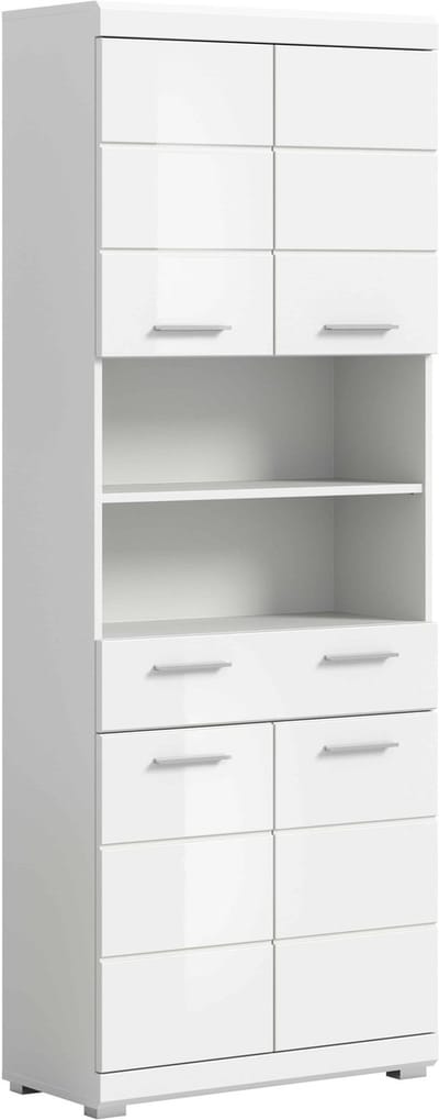 Scout hoge kast breed wit hoogglans MDF TZ wit NB - 31x74x191cm