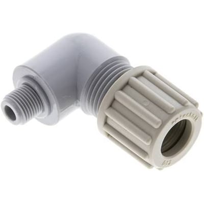 12x9mm & G1/8'' PA L-Vorm Knelfitting Buitendraad 10bar