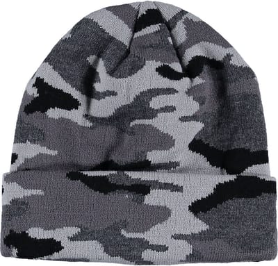 Jongens Muts Zwart-Grijs. Maat: XS