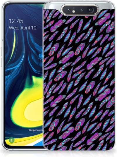 Samsung Galaxy A80 TPU bumper Feathers Color