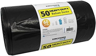 Extra Sterke XL Afvalzakken Zwart Met Trekkoord - 60 Liter - 50 Stuks