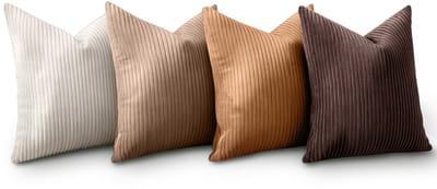 Fluwelen Kussenhoezen - Decoratieve Kussenslopen - Woonkamer Decoratie - Zacht Corduroy Materiaal - 45 x 45 cm - Bruin