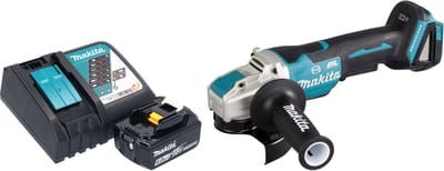 Makita DGA 520 RG1X1 accu haakse slijper 18 V 125 mm X-LOCK Brushless + 1x oplaadbare accu 6.0 Ah + lader