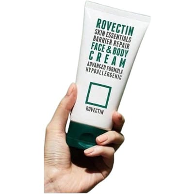Rovectin Barrier Repair Hydraterende Crème 180ml - Intense Panthenol Crème Voor Gezicht En Lichaam | Ceramide Lotion Moisturizer | Anti-Aging Met white
