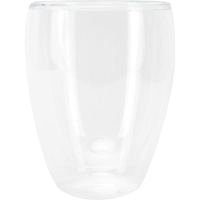 2-laags transparante melkbeker cilindrisch hittebestendig koffiekopje voor drank thuis(350 ml ) white