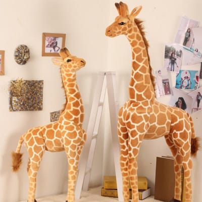 35-120cm Gigantische Realistische Giraffe Pluche Speelgoed Hoge Kwaliteit Knuffeldieren Poppen Zacht Kinderen Baby Verjaardagscadeau Kamer Decoratie 35cm beige
