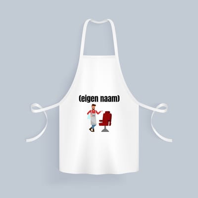 Akyol - kapper met eigen naam Keukenschort - Kapper - iemand die kapper is - barbershop - cadeau - verjaardag - zelf gepersonaliseerd - 82 bij 71 cm
