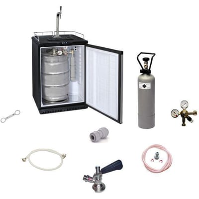 Complete set - Fust koelkast, kegerator, biertap, 1 lijn, 50 liter/h, professioneel - incl. Tapzuil Elegant en compensatorkraan
