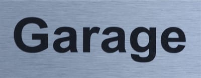 Aluminium-Plaat Garage - Deurbord - Infoplaat - 13 x 5 cm