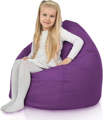 Zitzak Kinderen - Beanbag Stoel - Buiten Ontspannen - Waterdichte Hoes - Maat L - Violet