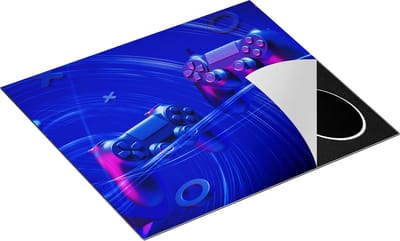 Chefcare Inductie Beschermer Twee Gaming Controllers - Gamen - 60x50 cm - Afdekplaat Inductie - Kookplaat Beschermer - Inductie Mat
