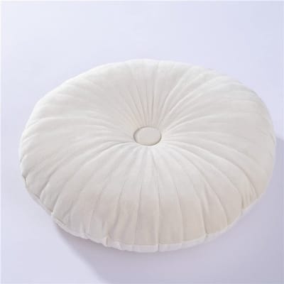 Dailygoods- Sierkussen Fluwelen Decoratie - Pompoenkussen - Vloerkussen - Bankkussen - Handgemaakt - Diameter 35 cm
