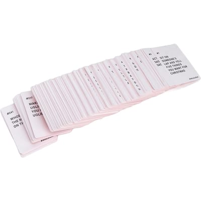 Défi Fête de Vacances Jeu de Cartes Hommes Femmes Drôle Divertissant Compétition Instruction Jeu de Cartes Anglais white