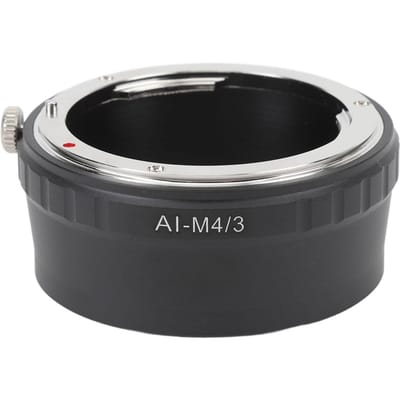 Adaptateur de Monture d'Objectif Bague Convertisseur d'Objectif Haute Précision avec Cache Arrière d'Objectif M43 pour Monture F vers M43 black