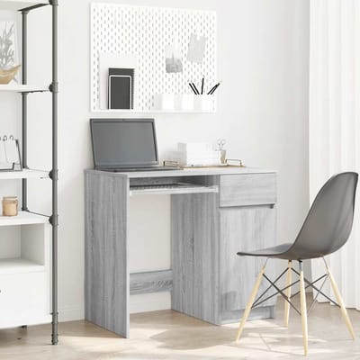 vidaXL - Bureau - 86x49x76 - cm - spaanplaat - grijs - sonoma