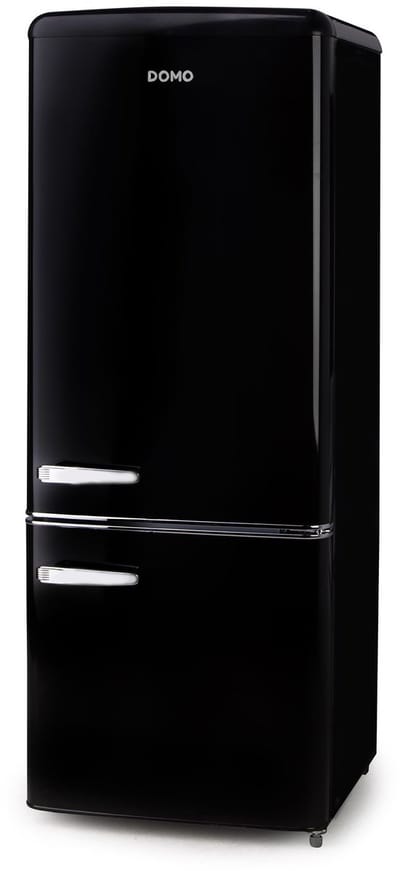 DOMO DO91706R Retro Koel-Vriescombinatie - Energieklasse D - 191 L - Zwart