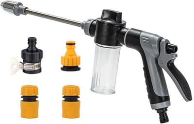 Verstelbare schuimkanon - Hogedrukspuit - autowaspistool - tuinsproeier - ergonomische spuit - Multifunctioneel — Lange steel - 1 set(Waterpistool + verbindingsset, 40cm)