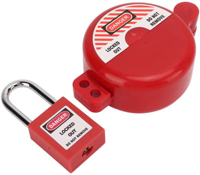Dailygoods- Ventielslot Slagvast - Lockout Tagout - Hittebestendig - Technisch Plastic - Voor Propaantanks - Max. Maat 80 mm - Klepvergrendeling