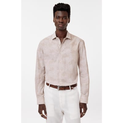 John Varvatos Slim Fit Stella Collar Collection Dress Natural Size: 14.5 | Formal Shirts Outlet | Heren | Beige