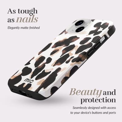 MIO MagSafe Apple iPhone 14 Pro Hoesje | Hard Shell Back Cover | Geschikt voor MagSafe | Leopard