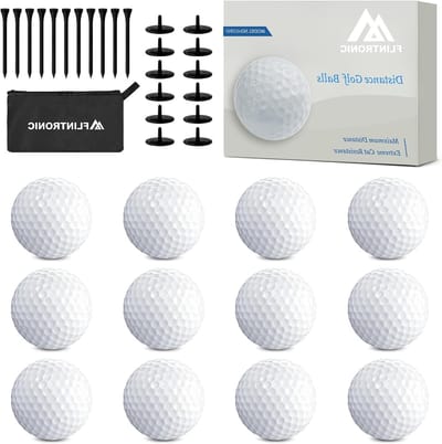 Professionele en Beginners Golfballen Set met 12 Stuks, Inclusief Golf Tees, Ball Markers en Tas voor Verbeterde Afstand en Controle
