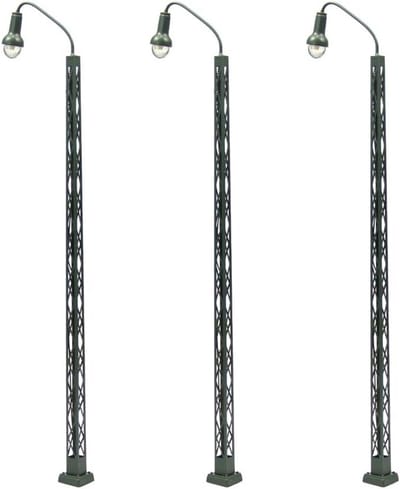 3-Pack Modelspoor Verlichting Rooster Mastlampen Schaal H0 (1:87)