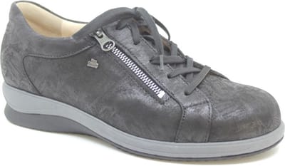 Finn Comfort, TARTU, 02247-749144, Zwarte dames veterschoen met rits