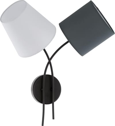 EGLO Almeida - Wandlamp - 2 Lichts - Zwart - Wit, Antraciet