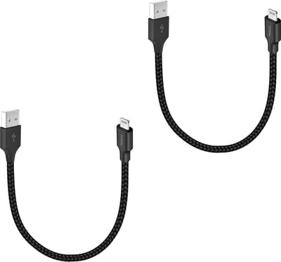 Usb Kabel geschikt voor iPhone 14 t/m 7 - 30cm kort - Stevig