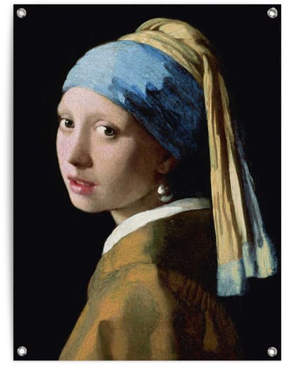 Tuinposter Vermeer Meisje met de parel - 80 x 60 - Canvas - REINDERS
