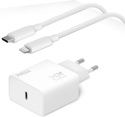 Oplader geschikt voor iPhone - Usb C naar Lightning Kabel 1 Meter + 40w usb C Power Adapter - Set