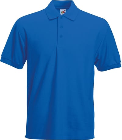 Fruit Of The Loom Heren 65/35 Heavyweight Piqué Poloshirt Korte Mouwen. (Royaal Blauw)