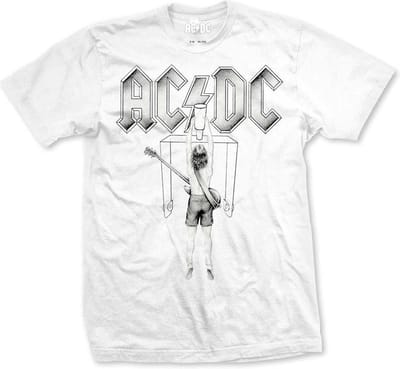 AC/DC - Switch Heren T-shirt - M - Wit