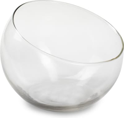 Jodeco Bobby bloemenvaas - helder glas - bol model - 15 x 12 cm - 2,5L inhoud