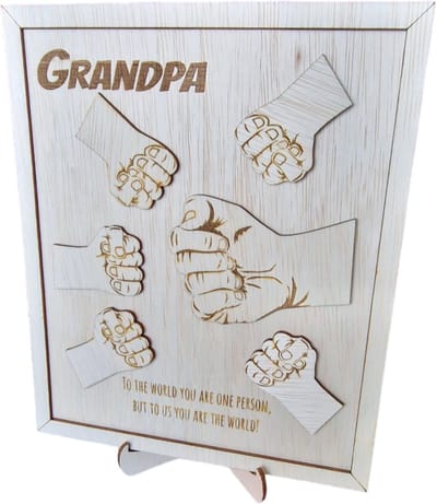 Bord - grandpa to the world you are one person, but to us you are the world! [Vaderdag] - [Opa] - [Cadeau Opa] - [Kado Opa] - [Verjaardag Opa]